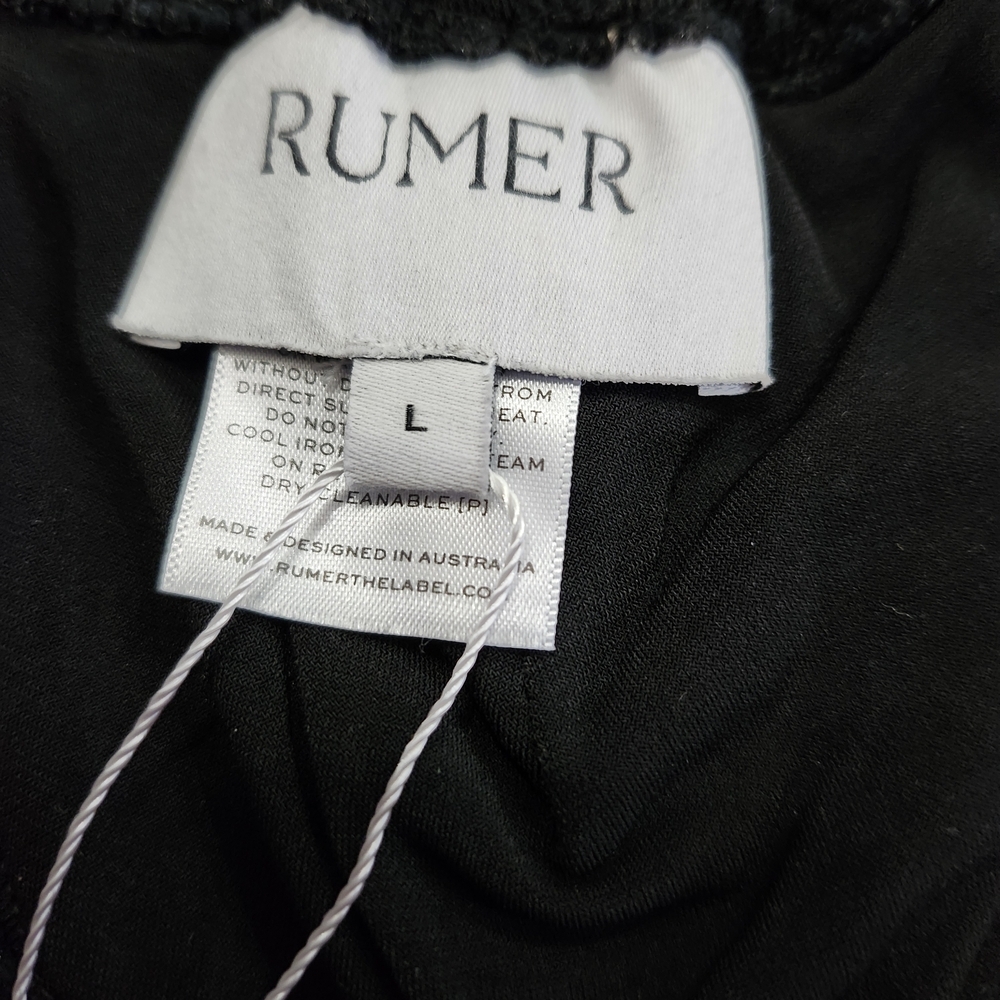 NWT Revolve Rumer Black Ines Triangle Crochet Swim Top. Sz L - Picture 4 of 8